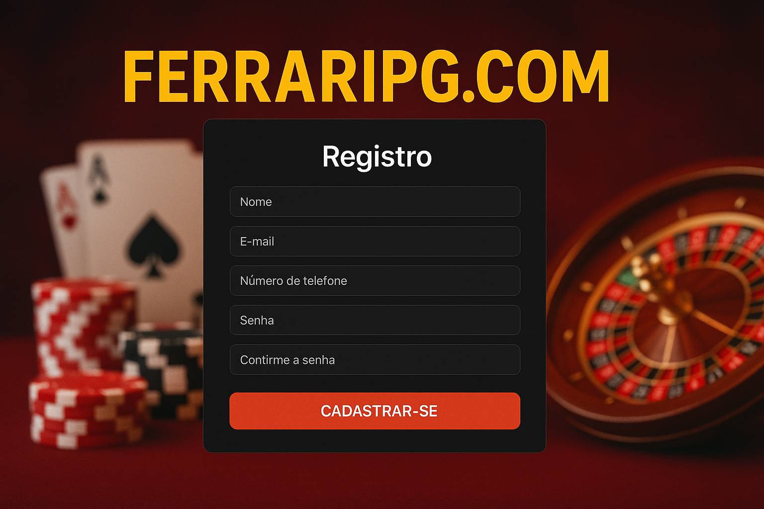 Não Perca tempo, o rRgistro na site FERRARIPG.COM