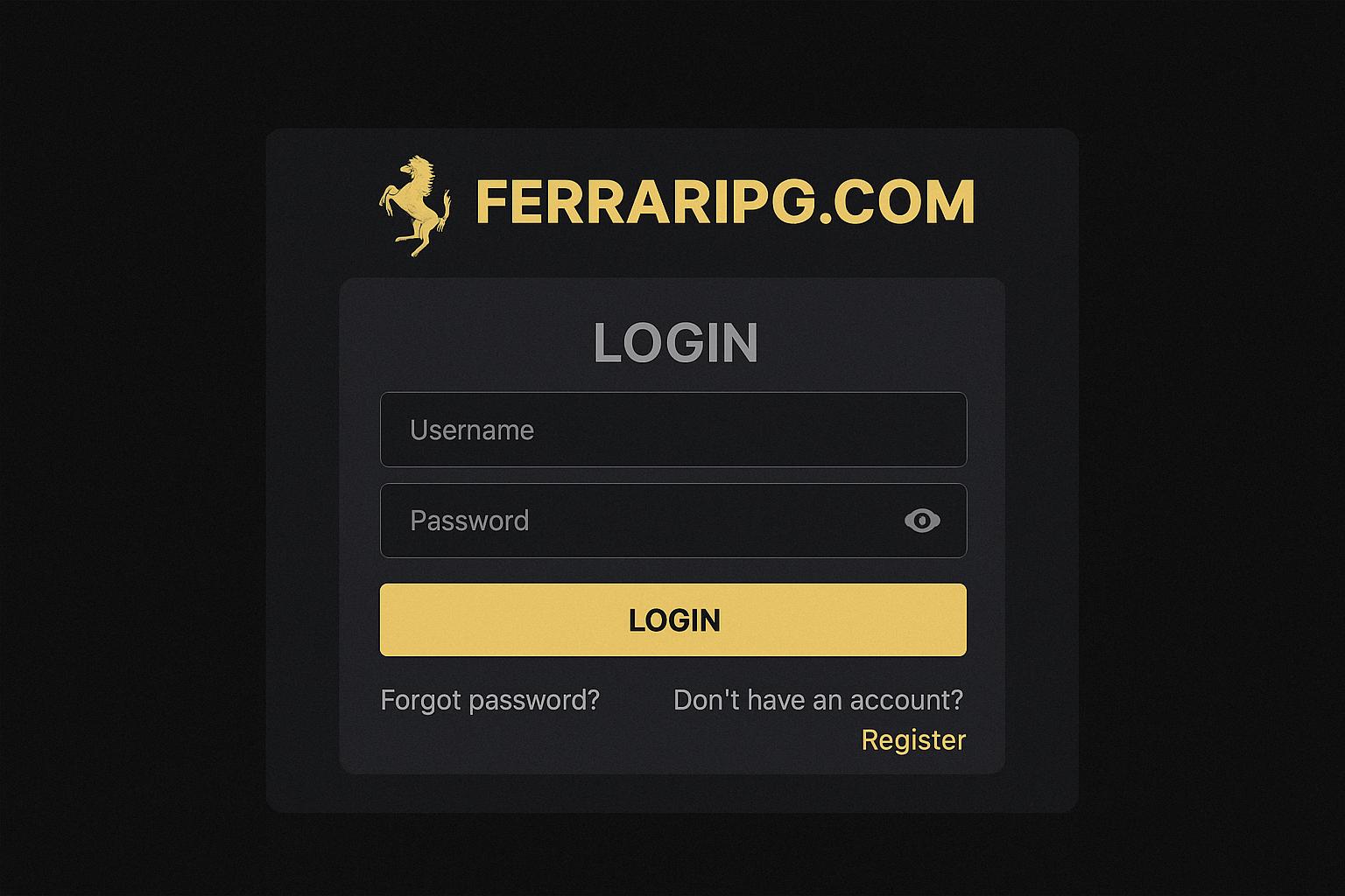 Registro na FERRARIPG.COM Garante Acesso a uma Vasta Seleção de jogo